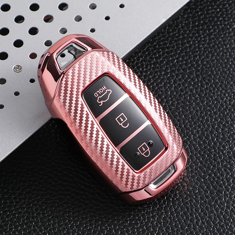 Car Key Case for Hyundai Sonata Elantra ix35 Morning. D-rose gold — image 1