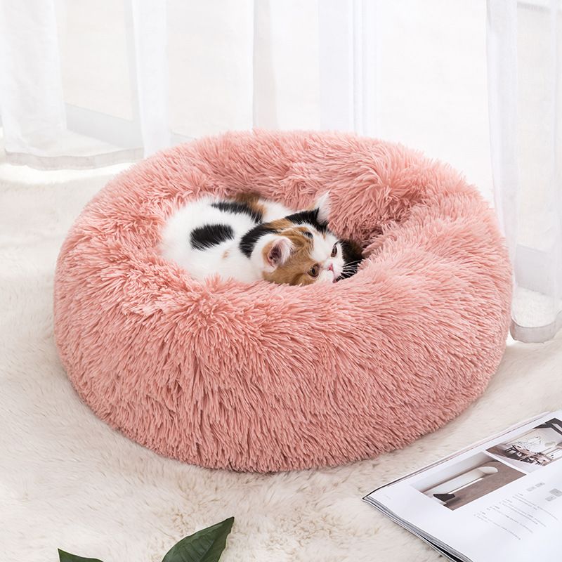 Qianxun pets Round Plush Pet Bed 40 cm Fruit Green Diameter 70 cm view 2