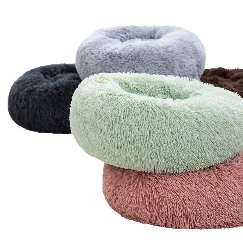 Qianxun pets Round Plush Pet Bed 40 cm Fruit Green Diameter 70 cm view 4
