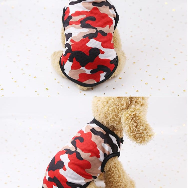 Shine Pet Dog Cat Vest Mesh Camo Summer Sun Protection Printed Vest-Multiple view 4