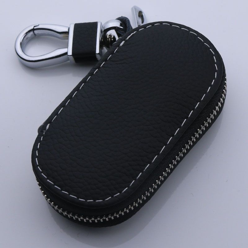Cowhide Car Key Case Universal Multi Functional Remarks of other models Litchi view 2