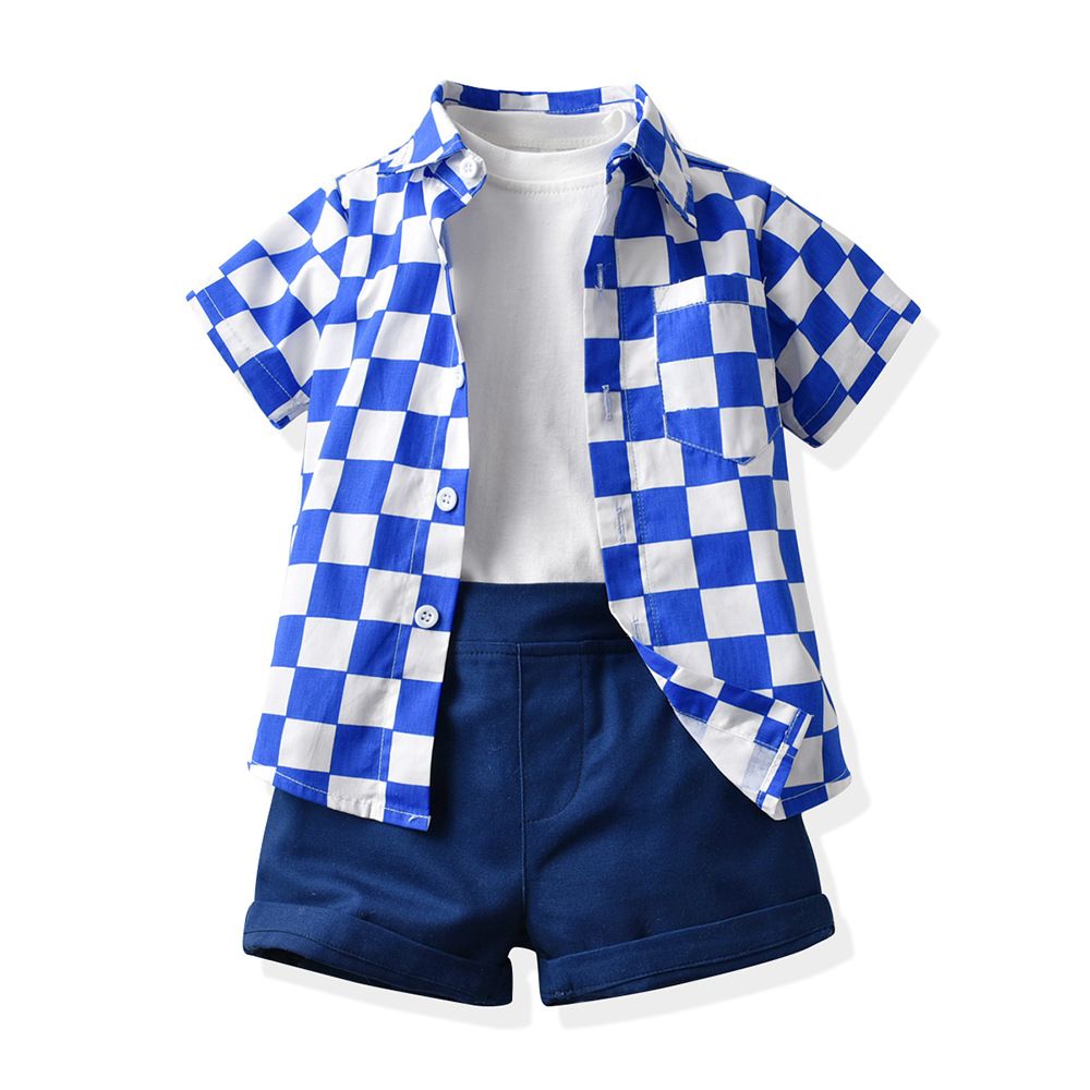 Top and Top Boys Plaid 3 Piece Set Cotton Black 140cm view 3