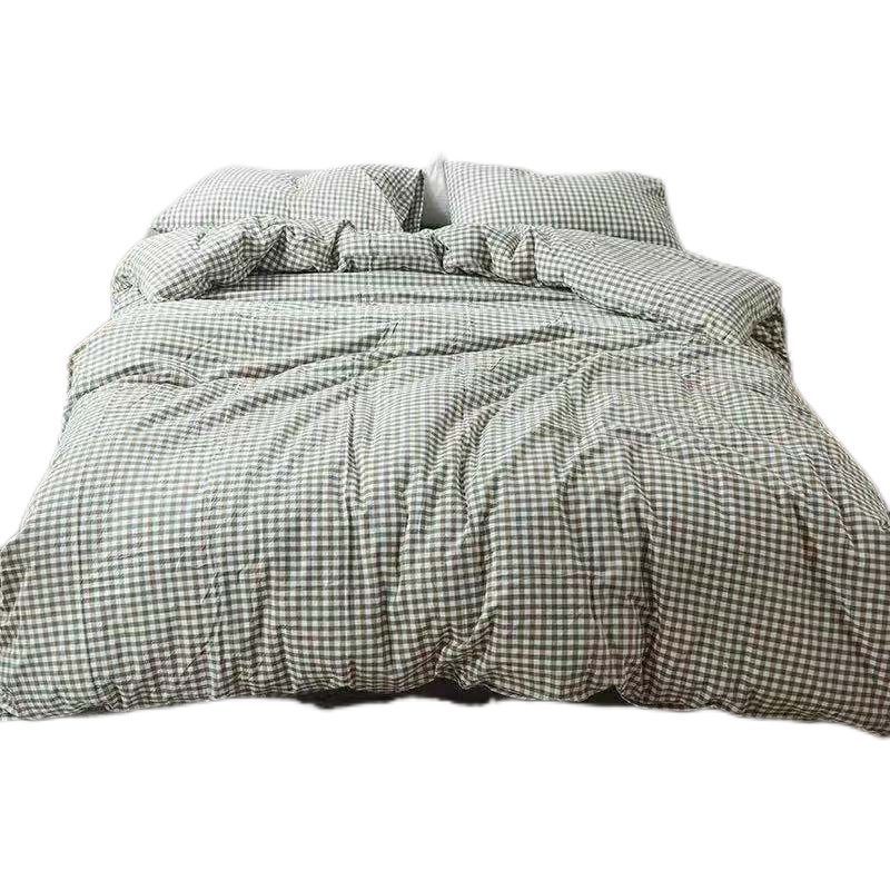 Duoxiao Quilt Cover 1.5x2.1m Twill Pink Grid Pink grid 2.0 x2.2 m bed sheet view 6