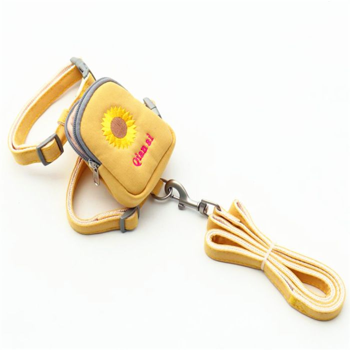 Zichen Dog Harness Polyester Embroidered Chrysanthemum Yellow (sunflower)
