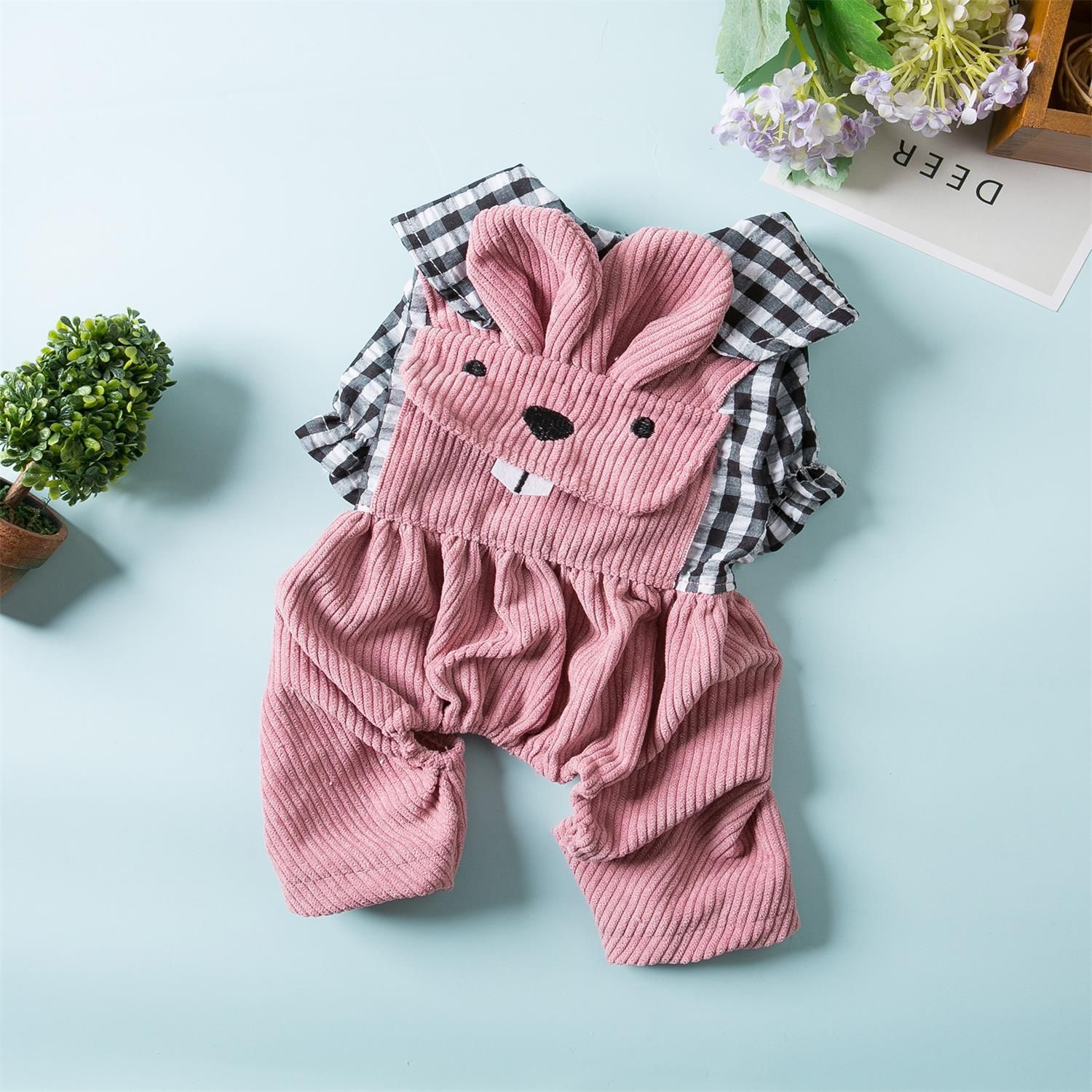 Pet Clothes Odd Pet Four Legged Clothes Teeth Check XS view 2
