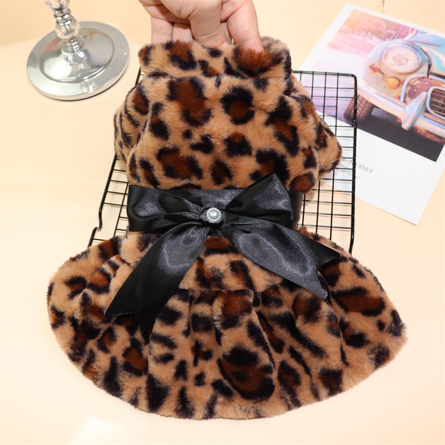 Qi Pet Dog Clothes Leopard Print Two Legged Cloth Colored Skirt XXL view 3