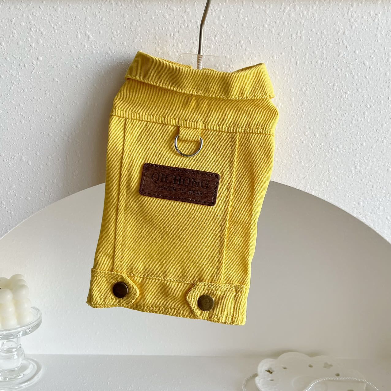Pet Denim Jacket Qichong Small Dog Spring Autumn small green jacket XL view 4