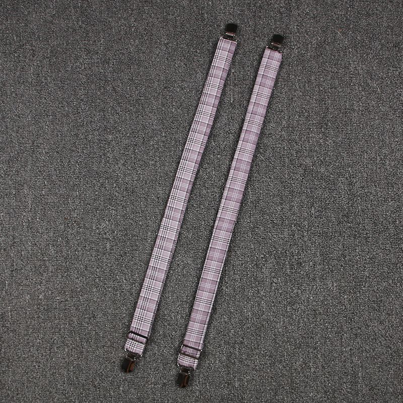JK Single Strap Polyester Adjustable Pink White Check Blue and white color view 2