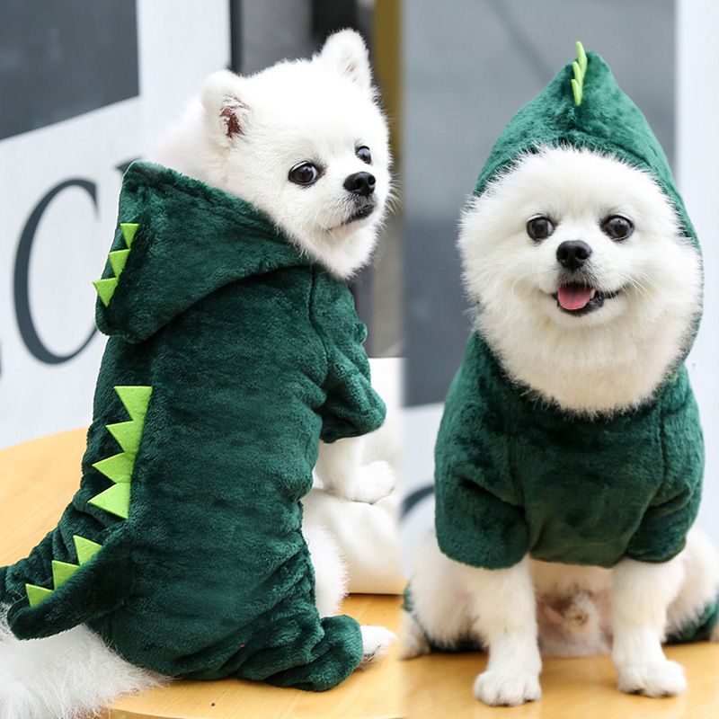 shine Pet Four Legged Clothing Polyester Cotton Factory four-legged dark green — image 1