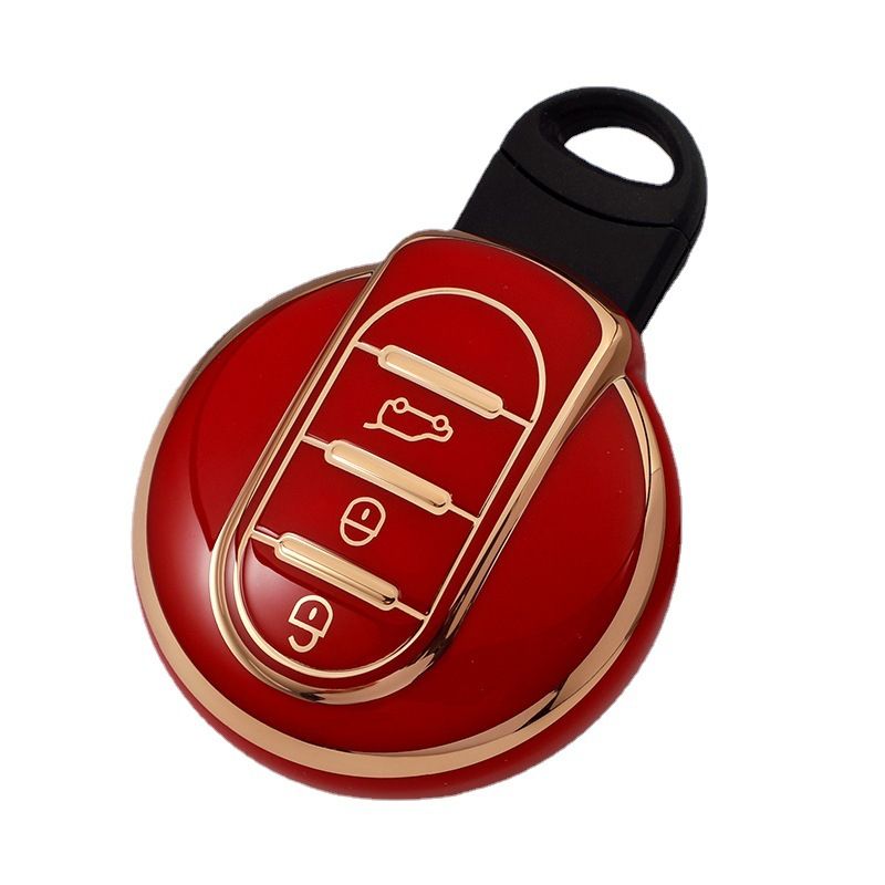 BMW Mini Key Case TPU Protective Cover Chinese red view 4