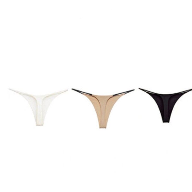 Women Milk Silk Low Waist Bikini Thong White Size: M — image 1