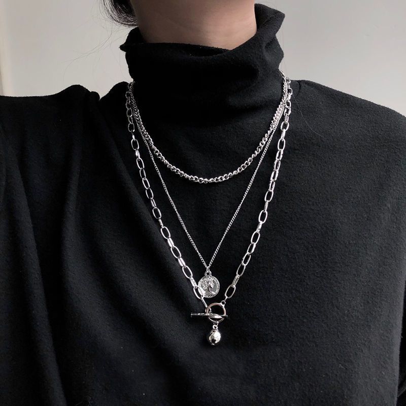 Jun Yi Alloy Multi Layer Necklace Geometry Unisex Double Cross Rabbit Necklace view 4