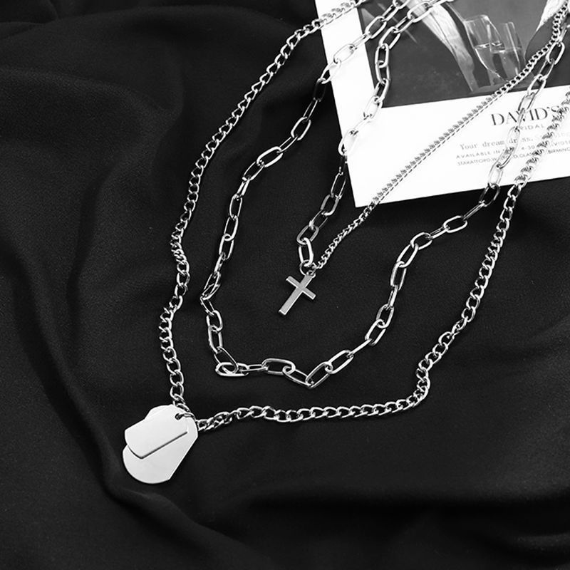 Jun Yi Alloy Multi Layer Necklace Geometry Unisex Three-layer Star Bear necklace view 6