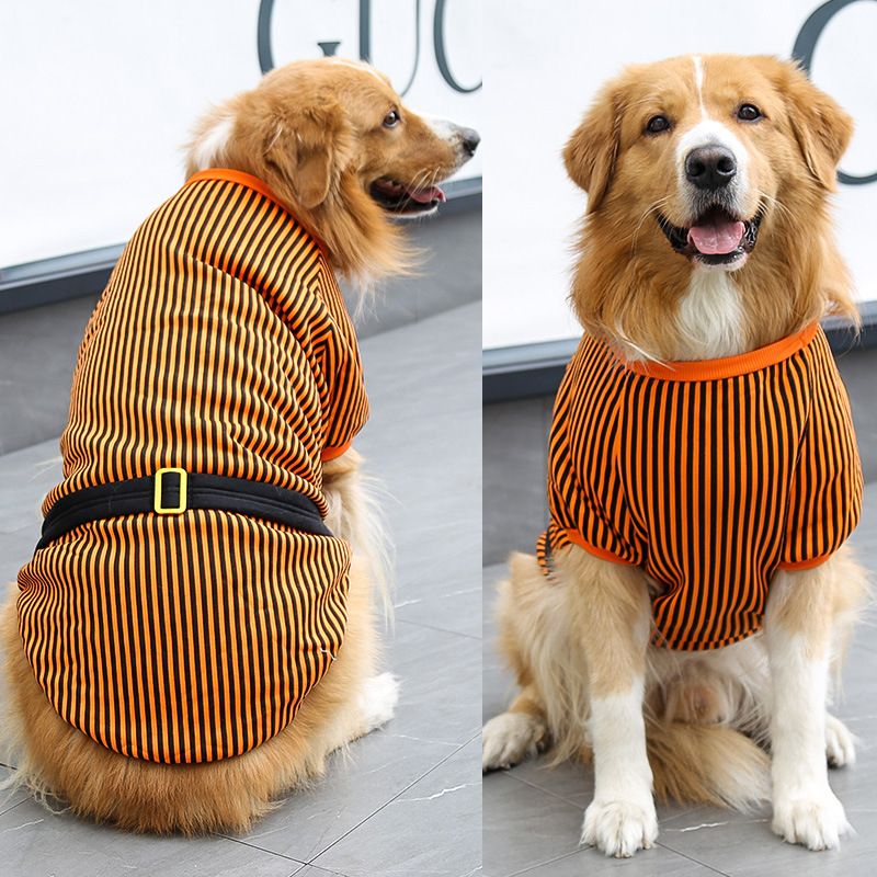 Dog Sweatshirt for Large Dogs Cloth Big Dog Chequered Gift Black Belt 5XL bust view 2