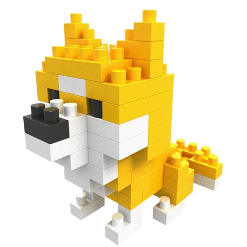 LBYU Animal Building Blocks DIY Educational Toy Shiba Dog 8201 — image 1
