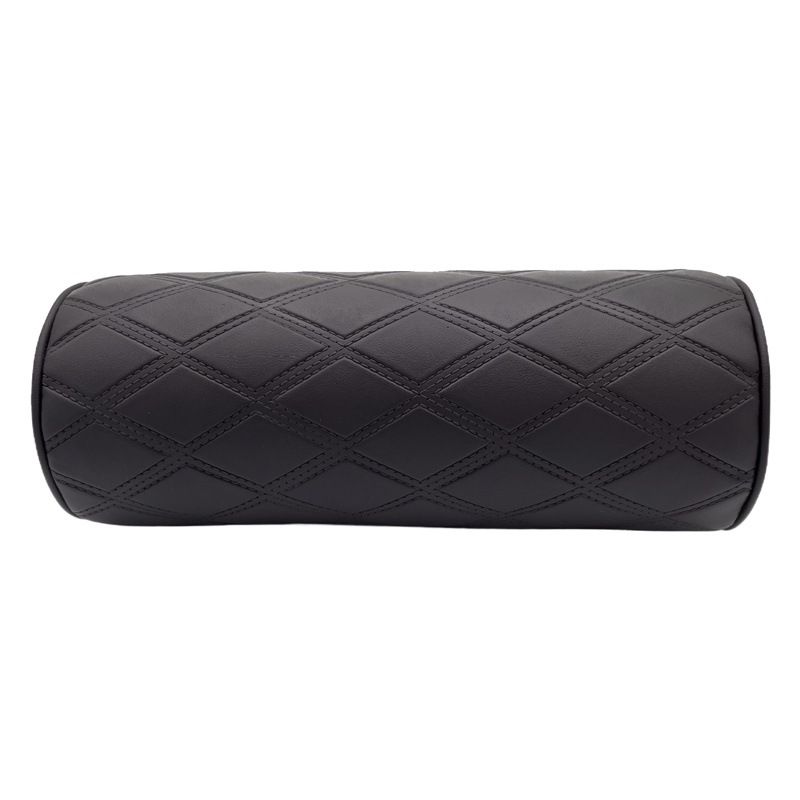 Car Headrest Memory Foam Pillow Leather Deep coffee memory Cotton spot without view 2