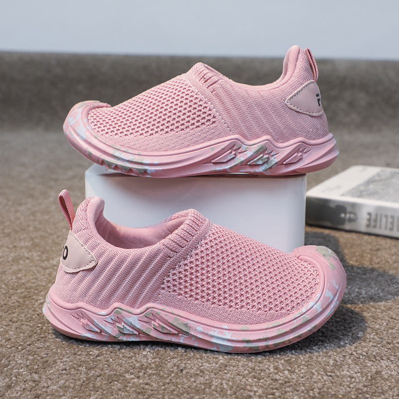 Kids Breathable Fly Woven Running Shoes Black 35 yards within the length of 21CM view 4