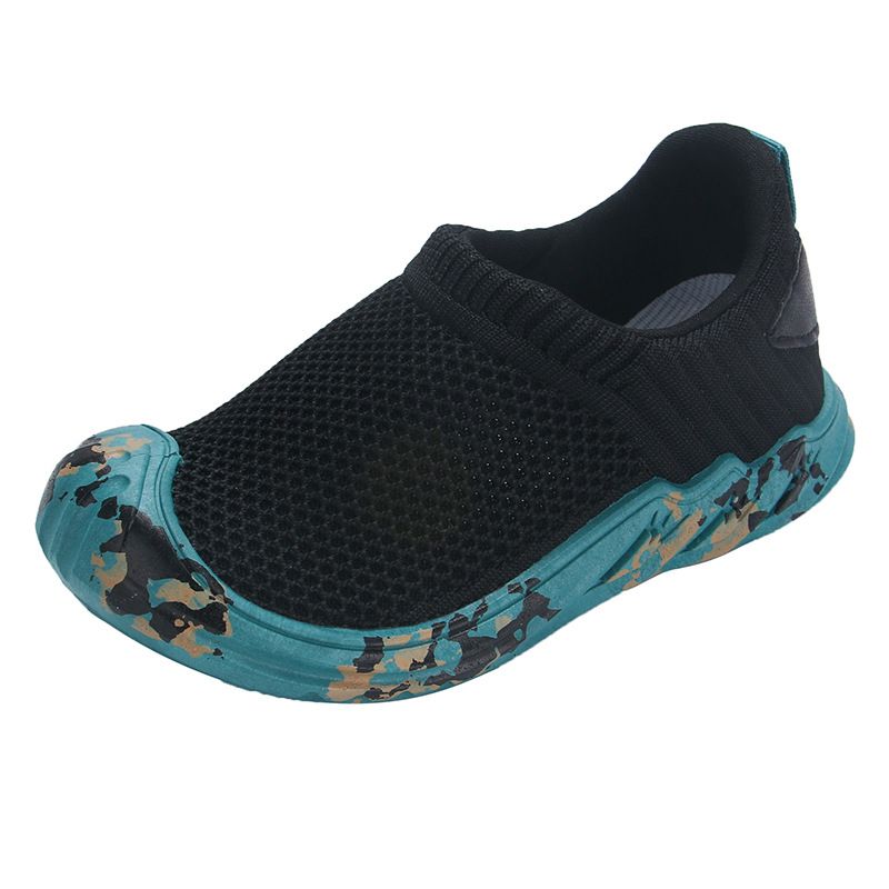 Kids Breathable Fly Woven Running Shoes Black 26-31 yards, 6 pairs in one hand