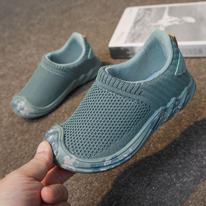 Kids Breathable Fly Woven Running Shoes Pink 30 yards within the length of 18.5CM view 6