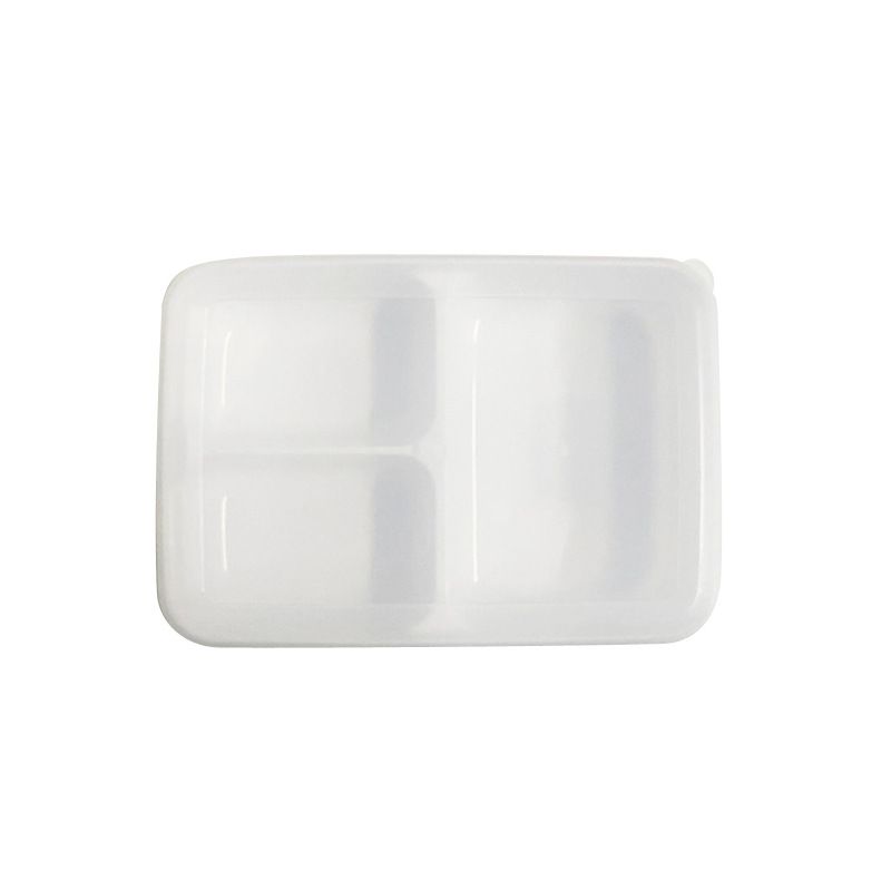 Le Kedo PP Rectangular 3 Compartment Microwave Lunch Box Type B 8032 (white) — image 1
