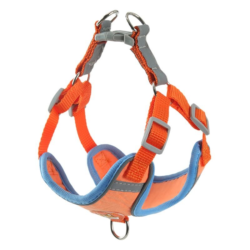 Reflective Leather Dog Cat Chest Strap Harness Dry Poly Orange M suggestion — image 1