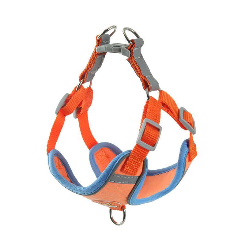 Reflective Leather Dog Cat Chest Strap Harness Dry Poly Brown L suggestion view 2
