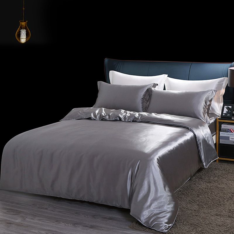Shurui Silk Four Piece Set 150x200cm 1.8 meters bed sheets [quilt cover 200x — image 1
