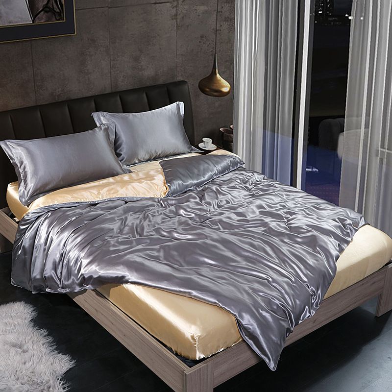 Shurui Silk Four Piece Set 150x200cm 1.5 meters bed sheets [quilt cover 200x — image 1