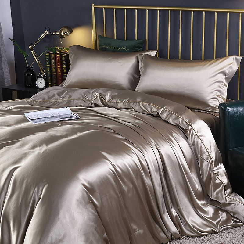 Shurui Silk Four Piece Set 150x200cm 1.8 meters bed sheets [quilt cover 200x view 3