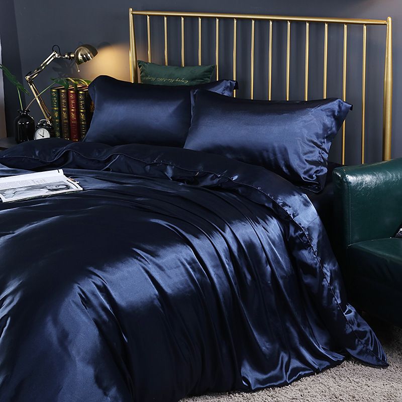 Shurui Silk Four Piece Set 150x200cm 1.5 m bed hat [quilt cover 200x 230cm] view 6