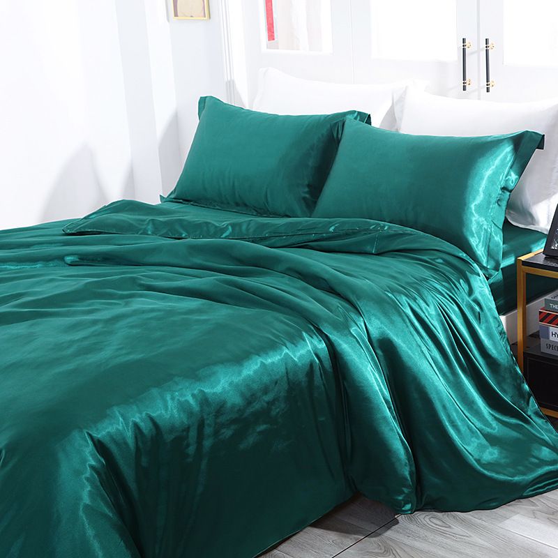 Shurui Silk Four Piece Set 150x200cm 2.0 meters bed sheets [quilt cover 220x — image 1