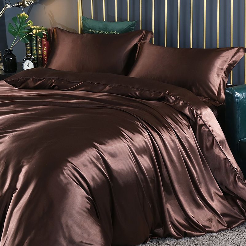 Shurui Silk Four Piece Set 150x200cm 1.5 meters bed sheets [quilt cover 200x — image 1