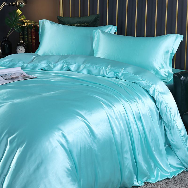 Shurui Silk Four Piece Set 150x200cm 1.5 meters bed sheets [quilt cover 200x — image 1