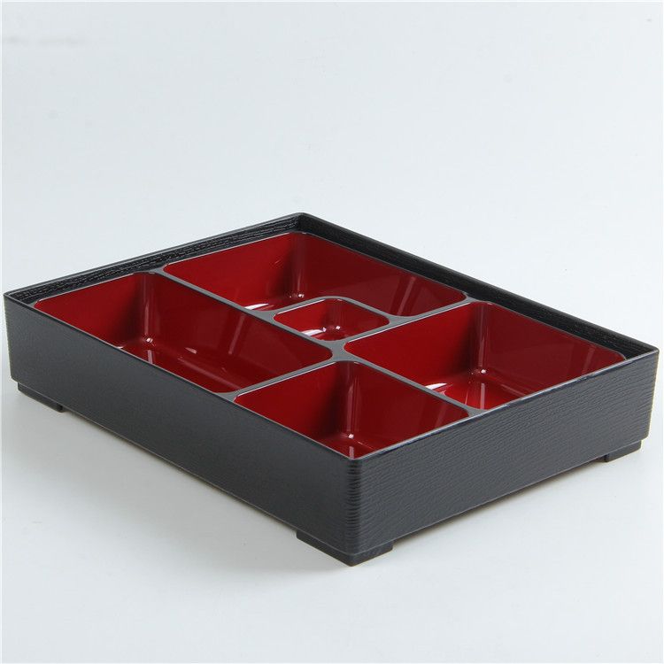 Lun Printed Lunch Box Plastic Square 501-800ml Medium wood grain 30*24.5*6 view 4