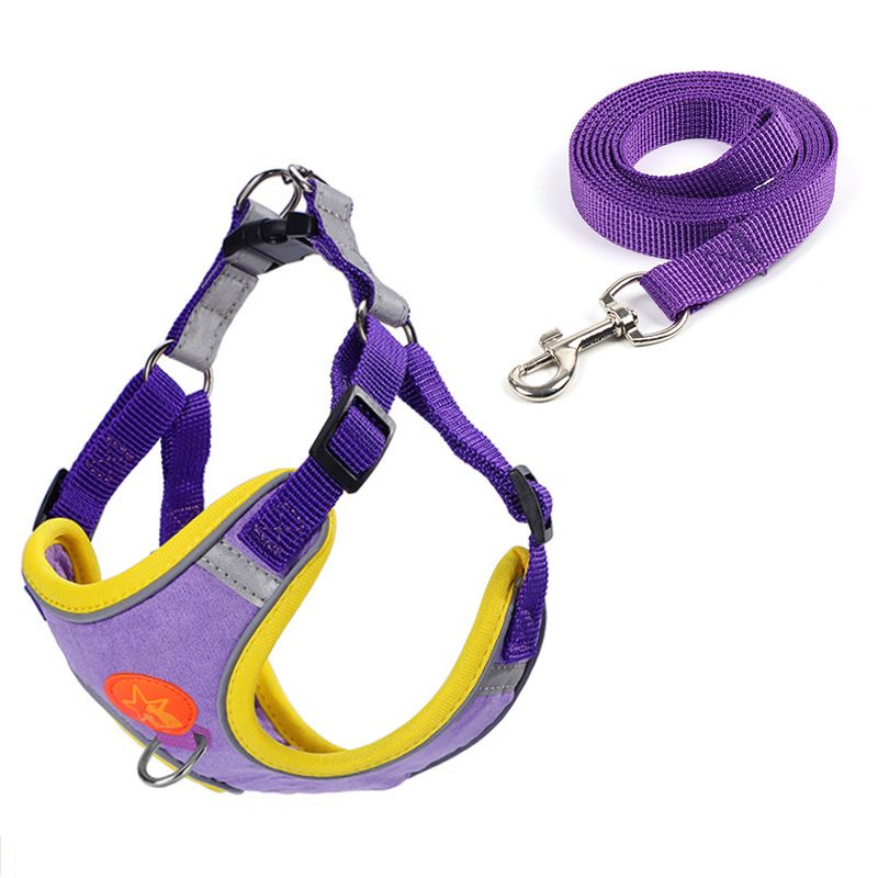Benasen Reflective Dog Harness Vest Fabric Green XS Purple XS-(recommended for — image 1