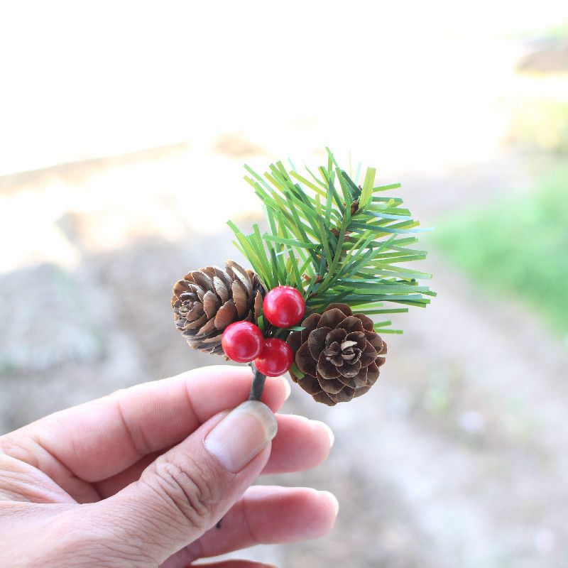 Rong & Jane Natural Pine Cone Xmas Ornament Handmade True color view 3