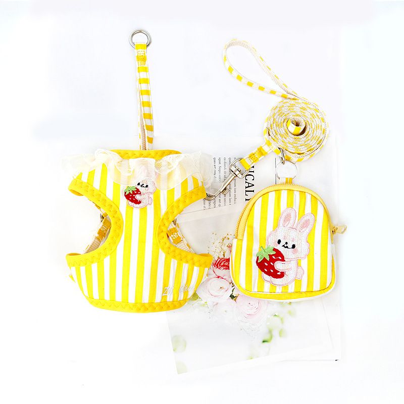 Zichen Cat Harness Cotton Vest Summer Yellow (Rabbit) M(1.5 suitable for 3.50 — image 1
