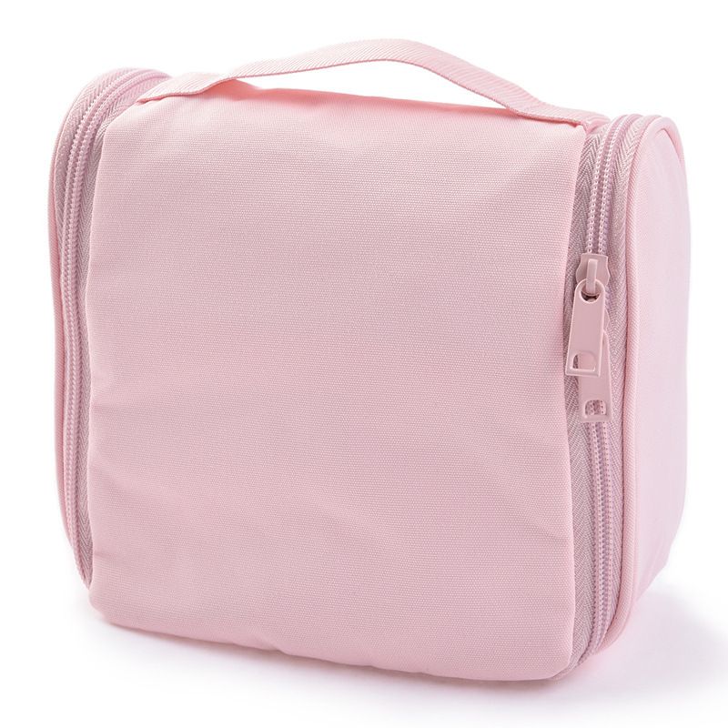 Hanging Toiletry Bag Polyester Travel Storage Organizer HB8012-2 pink wash bag