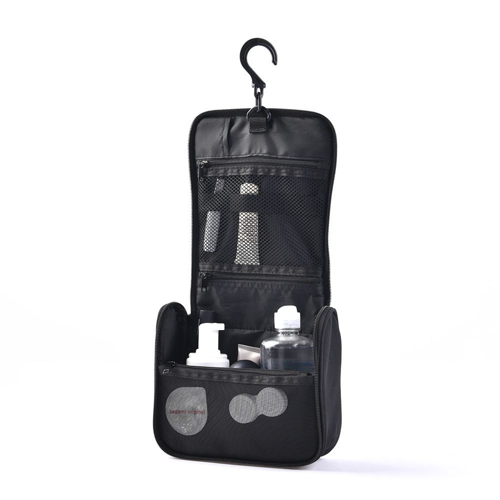 Hanging Toiletry Bag Polyester Travel Storage Organizer HB8012-3 gray wash bag view 4