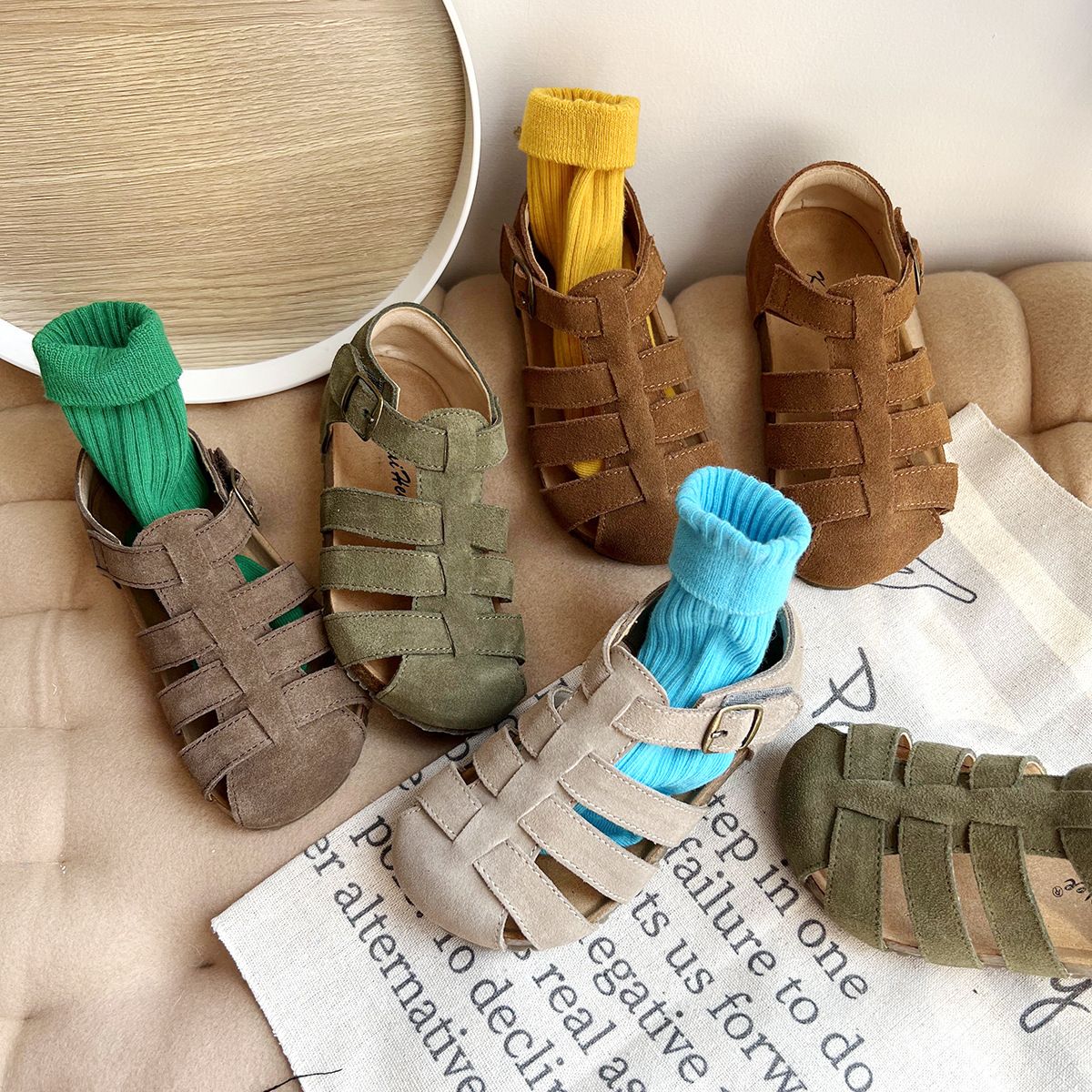 Kwai Kids Leather Shoes Boys Girls Coffee 31-35 yards whole 5 pairs view 3