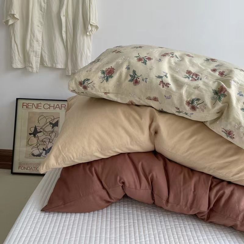 Lu Mi Er Pure Cotton Pillowcase 48x74cm Beige L Single pillowcase 48*74 view 3