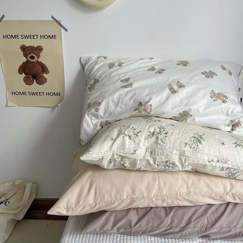 Lu Mi Er Pure Cotton Pillowcase 48x74cm Sky Blue L Single pillowcase 48*74 view 4