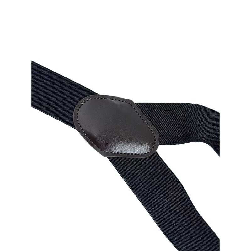 European Fan 6 Clip Men Suspenders Polyester Adjustable Diamond: navy blue view 5