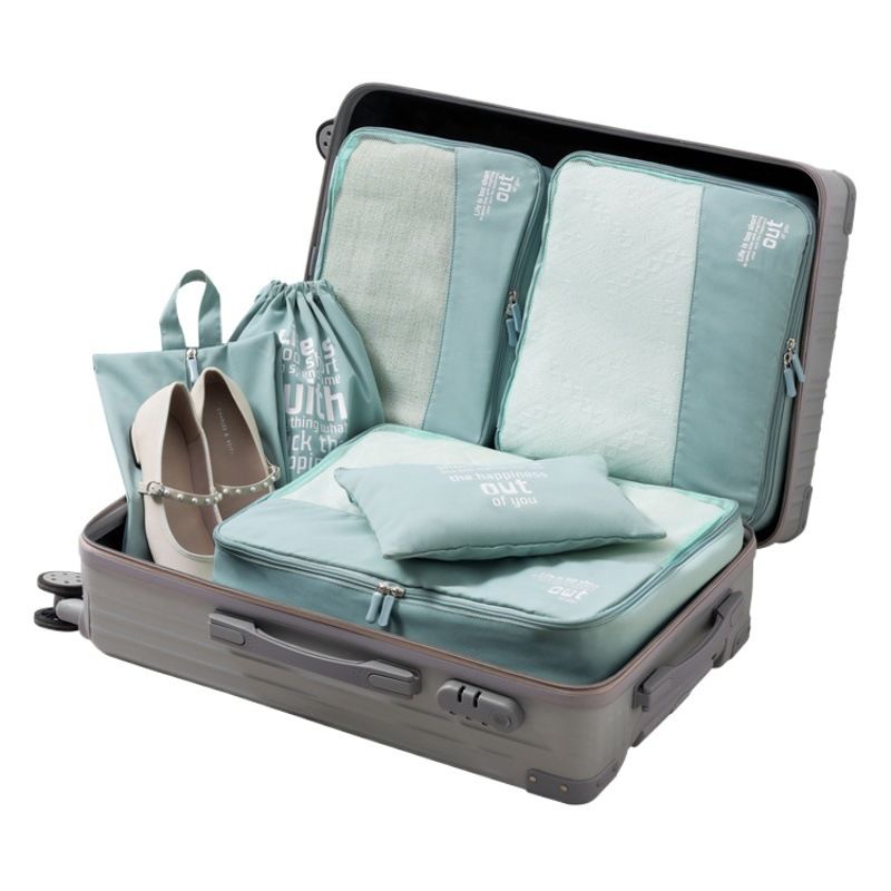 Show set Travel Storage Bag 6 Piece Set Polyester Pink view 2
