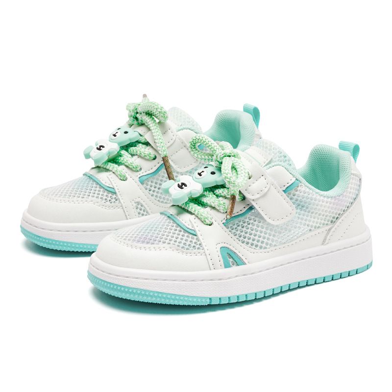 HOBIBEAR Kids Mesh Shoes Breathable Light Summer... GU7922 white green 30