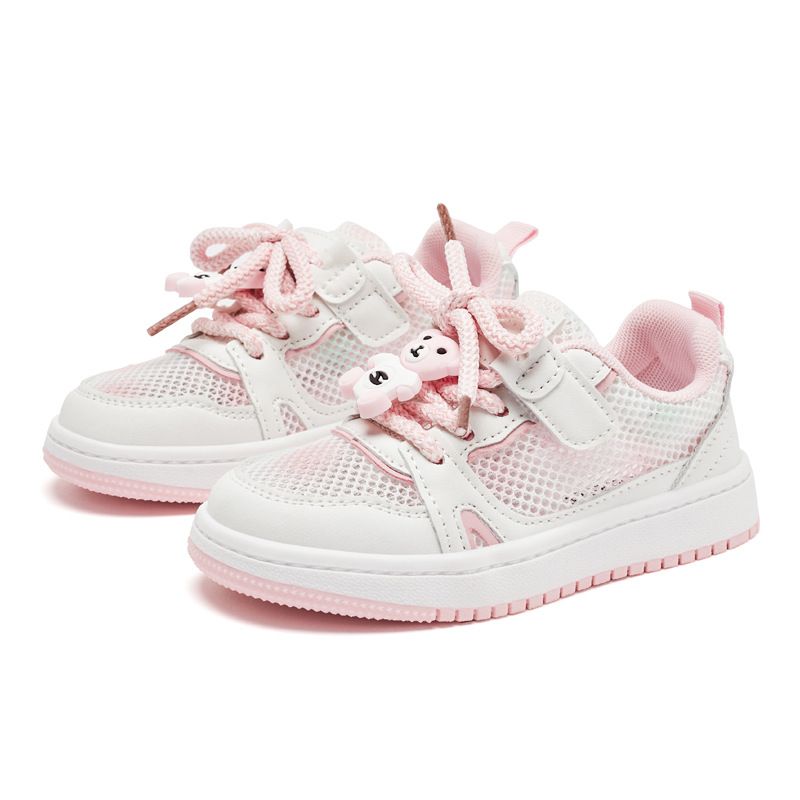 HOBIBEAR Kids Mesh Shoes Breathable Light Summer... GU7922 Pink White 28