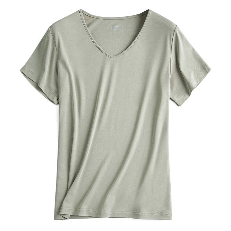 Women Modal Pajama Set Short Sleeve Shorts Olive M(80kg ~ 100kg)