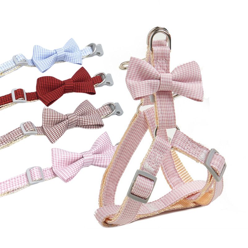 Nylon Houndstooth Dog Leash Cat Harness Blue 1.0cm Red 1.0cm recommend 1.50 view 4