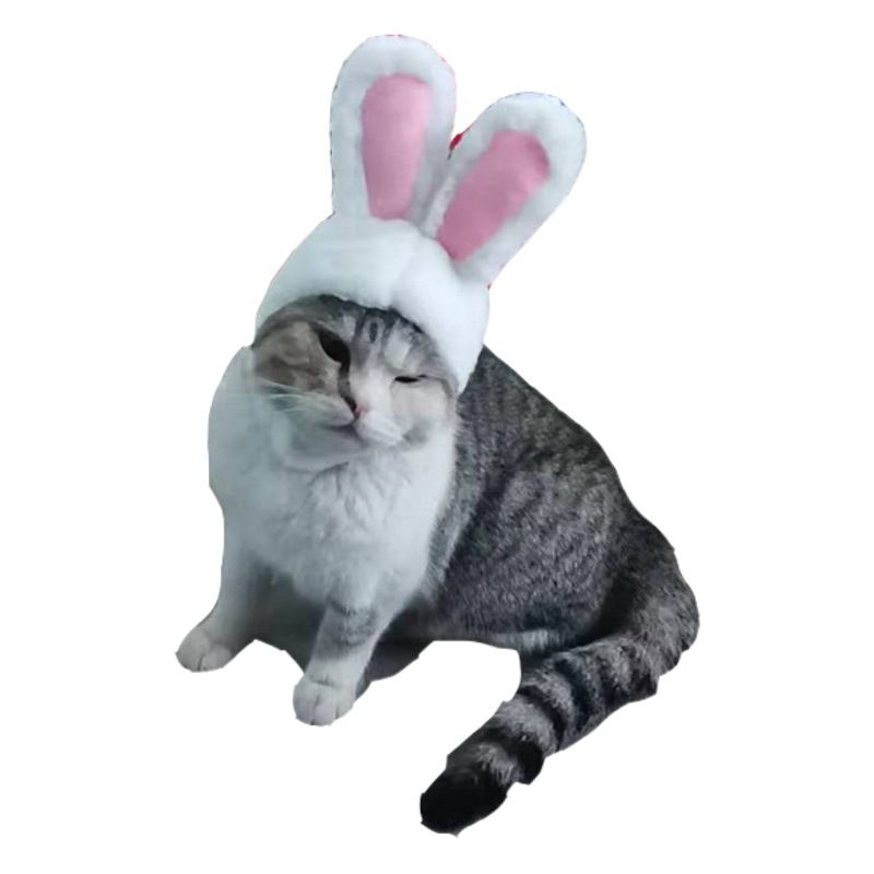 Pet Rabbit Ear Hat Huanya Polyester Cute Pet free size pink (size adjustable) view 2