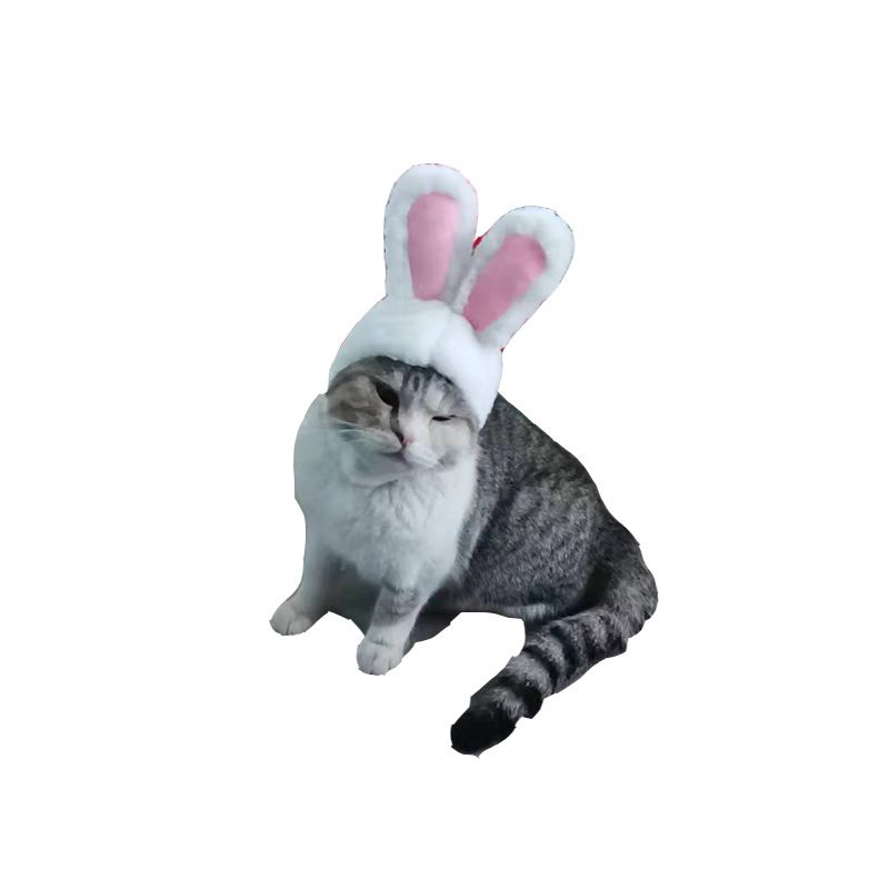 Pet Rabbit Ear Hat Huanya Polyester Cute Pet free size pink (size adjustable) view 7